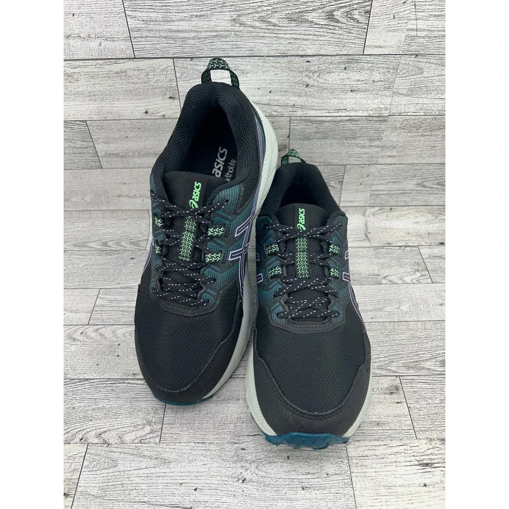 ASICS Gel Venture 9 Wide Women's Running Shoes Black‎ Teal Size 8